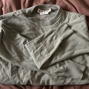 Marni Men's Light Sage Green Crewneck Sweater